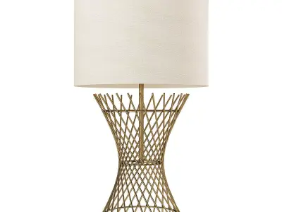 Otho Brass LED Rotary Socket Table Lamp Low-poly 3D model