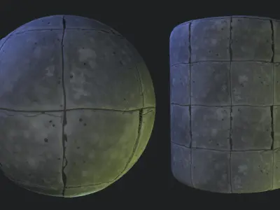 Stylized Floor Tiles Material 07 Texture