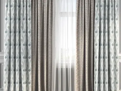 Curtain Set 146 3D model
