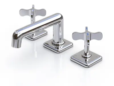 Waterworks Ludlow Faucet with Cross 3D model