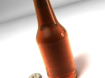 Bottle of beer 3D model