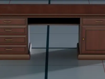 Wood table 3D Model  PBR 3D model