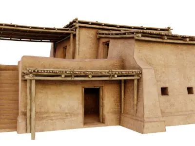 Common Shanty Low-poly 3D model