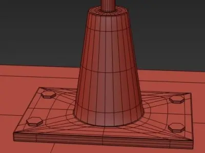 Steampunk Extension Pole Floor 2 3D model