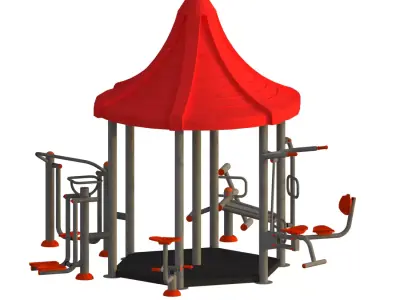 Outdoor sports equipments group 3D model