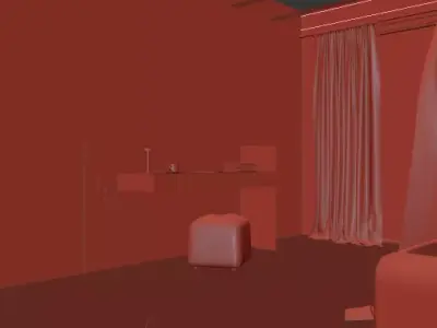 Bedroom Interior scene 3D model
