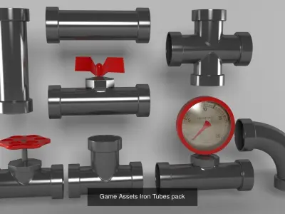 Game Assets Iron Tubes pack