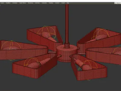 LUNA CHANDELIER Low-poly 3D model