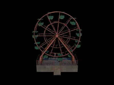 Abandoned Ferris Wheel 3D model