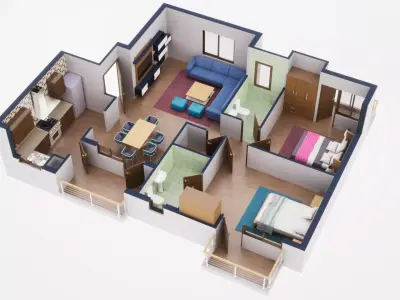 3D Floor Plan Model 37 3D model