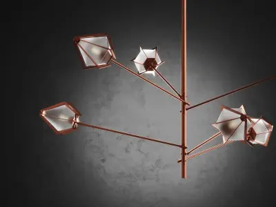 Harlow Spoke Chandelier L 3D model
