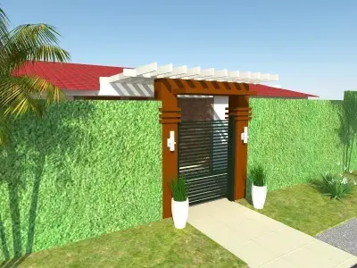 Projeto Fachada Muro 3D model
