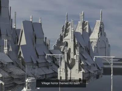 Halloween Horror Architecture Collection 1 3D Model Pack