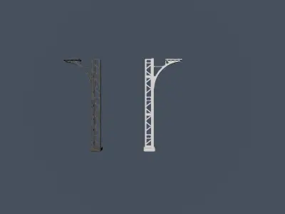 Fences city assets for game Low-poly 3D model