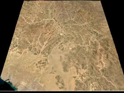 Mecca and the Red Sea coast of Saudi Arabia - tile n24 e38 3D model