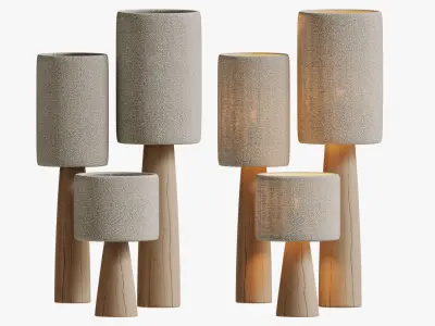 Hand crafted floor lamp Andrea Lennon 3D model