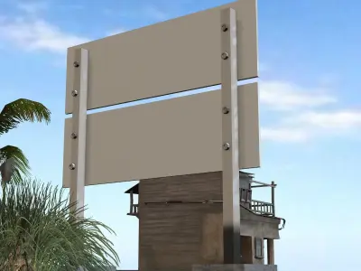 Road signs in Thailand Free 3D model