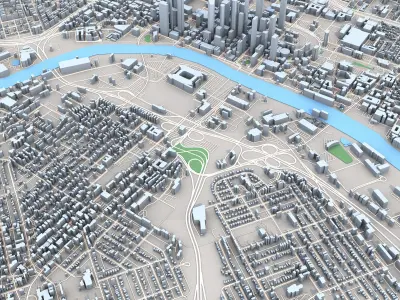 Nashville City Tennessee USA 3D model