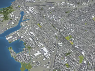 Richmond - California Low-poly 3D model