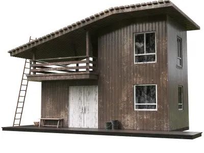old Cabin scene 3D model
