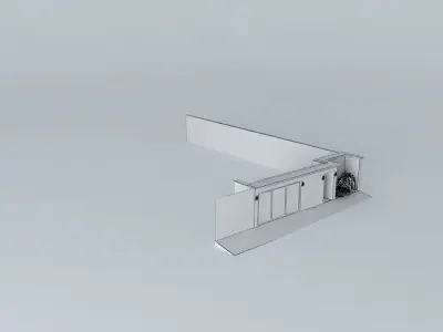 fachadaorkut house with door Free 3D model