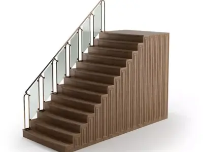 Metal Walled Handrail 3D model