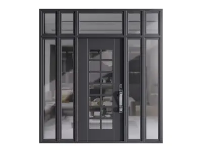 Modern entrance door 006 3D model
