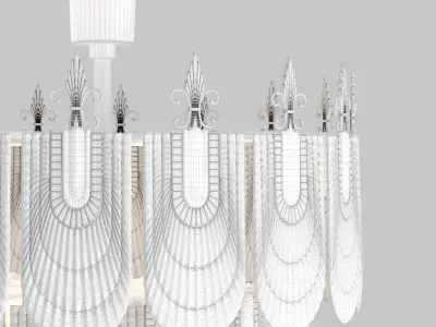 Large Italian Murano Chandelier 3D model