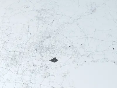 Guangzhou Road Network and Streets 3D model