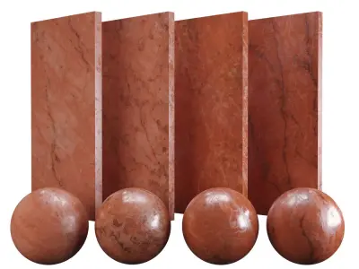 Red Verona Marble Texture PBR Vray Corona 400 x 400 cm Texture