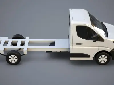  Renault Master 2025 Chassis Cab - Realistic PBR Textured 3D Model 