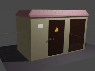 ELECTRIC TRANSFORMER BOX 3D model