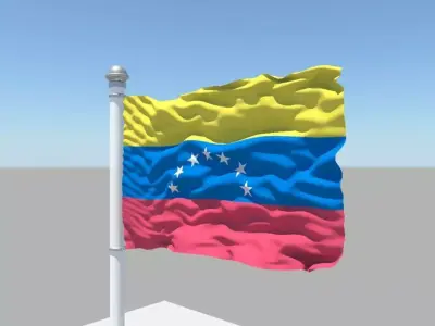 Venezuela flag 3D model