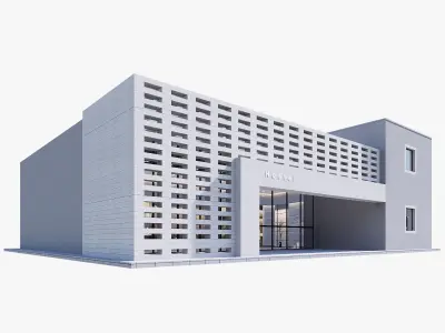 hostel Low-poly 3D model