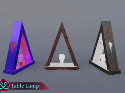 Awesome Decoration Lamps Table Lamp Pack Free low-poly 3D model