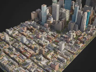 Realistic City R5 MAYA Low-poly 3D model