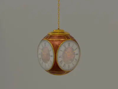 Spherical street clock 3D model