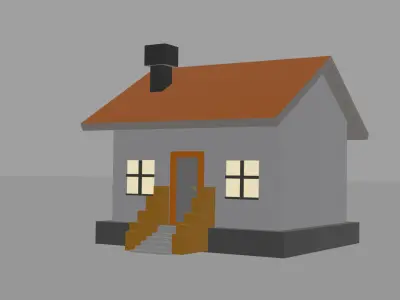 Modern Hause Simple 3d Models 3D print model