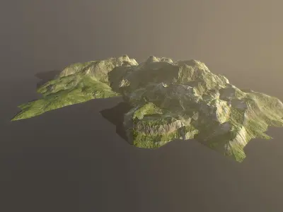 Background Landscapes Grass 4 Low-poly 3D model