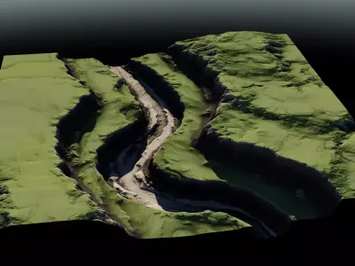 Plateau River 01 3D model