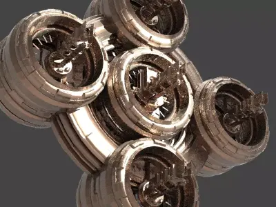 Ancient Alien Star Ring 5  3D model