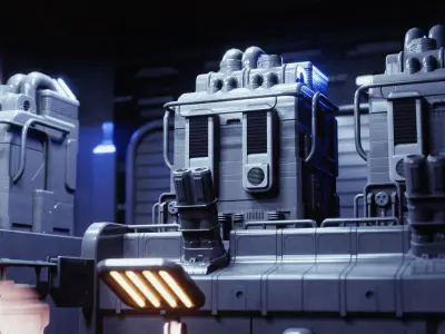Sci Fi City Assets 3D model