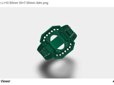 Men Ring with an Oval Cut Center Stone 3D print model