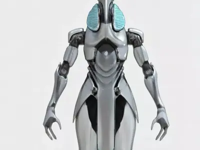 Alien Mech Robot Sci-Fi Futuristic Character Low-poly 3D model