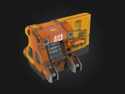 Evac Terminal 016  Sci-Fi Escape Point for Emergency Scenarios 3D model