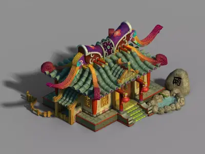 Game Gang Building - Intermediate Room 3D model