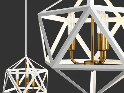 MODERN DIAMOND PRISM LANTERN Low-poly 3D model