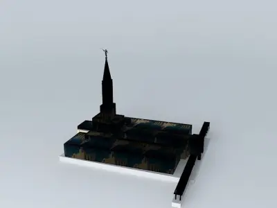 LDS. Templo Mormon,Toronto Ontario 44th.operating Temple Free 3D model