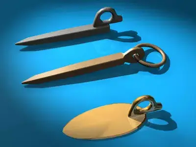 Climbing pitons 3D model