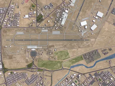 Tabuk - Prince Sultan Bin Abdulaziz Airport - TUU Low-poly 3D model